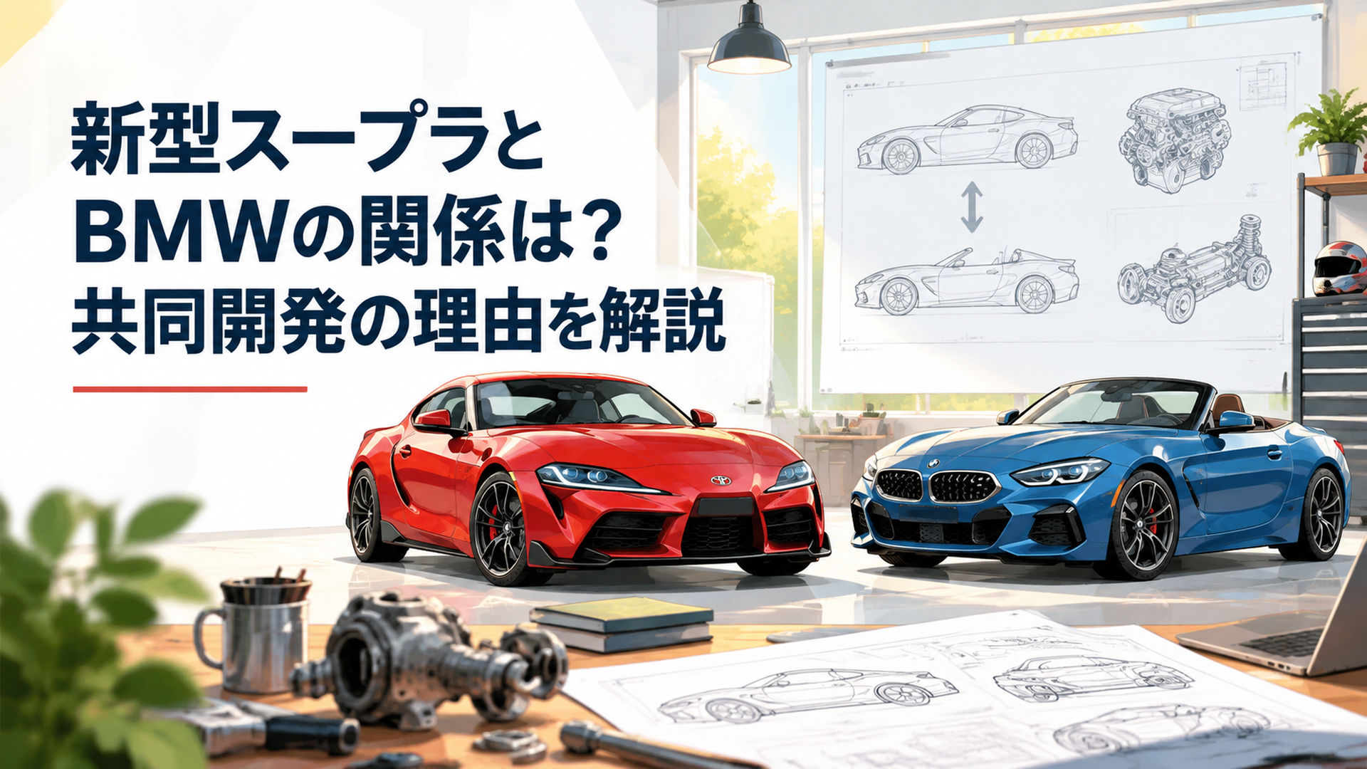 GRスープラA90型とBMW Z4 G29が共同開発されるスポーツカー開発風景