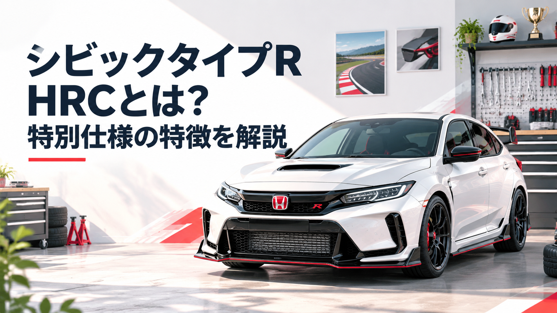 シビックタイプR HRCコンセプトをイメージした大型エアインテークと専用空力パーツを備えたスポーツカー